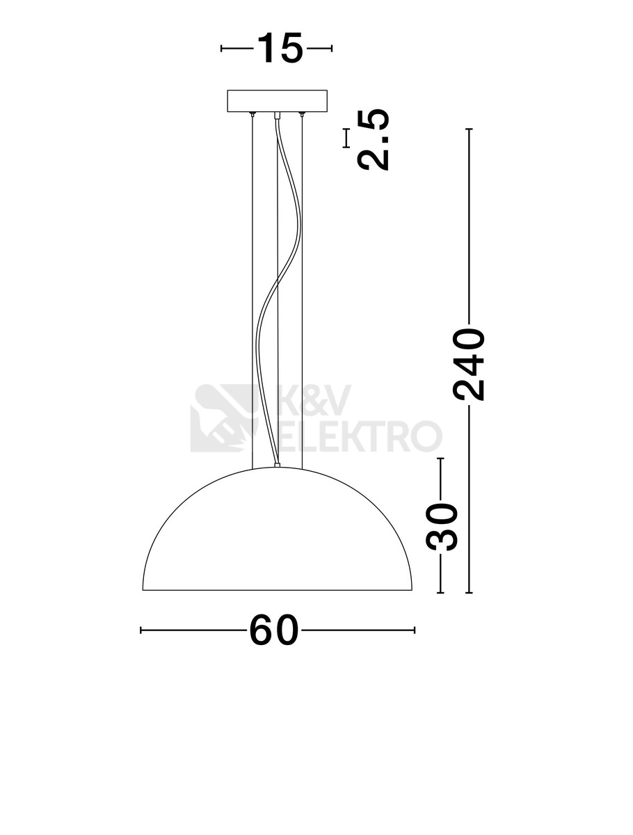Obrázek produktu Závěsné svítidlo NOVA LUCE THOLOS E27 3X12W 9695287 bez žárovek 6