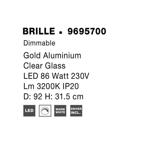 Stropní LED svítidlo NOVA LUCE BRILLE 90W 3200K 9695700 stmívatelné Triac (obrázek 5)
