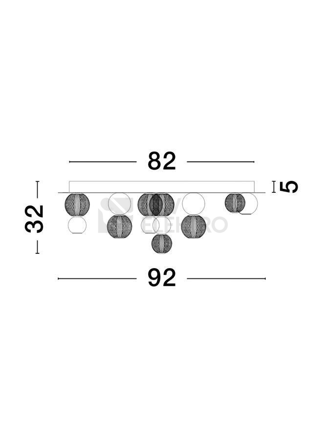 Obrázek produktu Stropní LED svítidlo NOVA LUCE BRILLE 90W 3200K 9695700 stmívatelné Triac 7