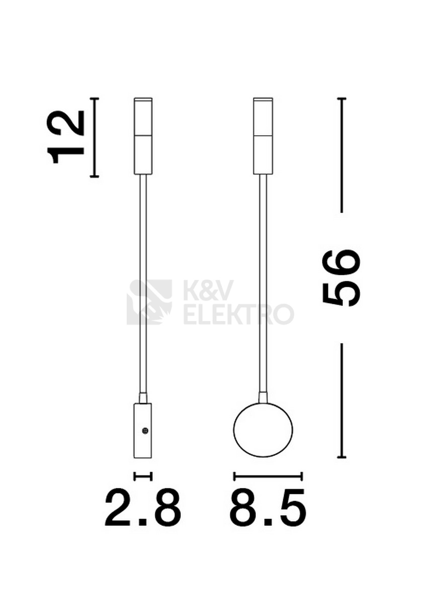 Obrázek produktu Nástěnné LED svítidlo NOVA LUCE SONICA 6W 3000K IP44 9701620 6