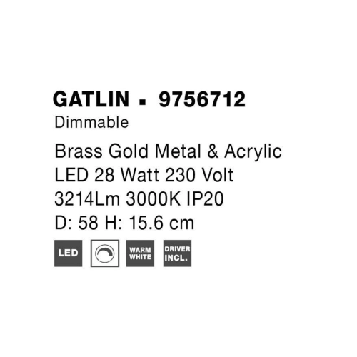 Stropní LED svítidlo NOVA LUCE GATLIN 27W 3000K 9756712 stmívatelné Triac (obrázek 7)