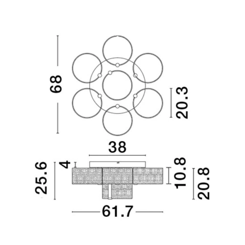 Stropní LED svítidlo NOVA LUCE GATLIN 41W 3000K 9756713 stmívatelné Triac (obrázek 7)