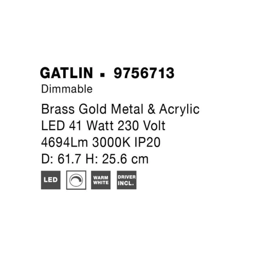 Stropní LED svítidlo NOVA LUCE GATLIN 41W 3000K 9756713 stmívatelné Triac (obrázek 8)