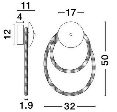 Nástěnné LED svítidlo NOVA LUCE ILANE 17W 3000K 9780100 (obrázek 5)
