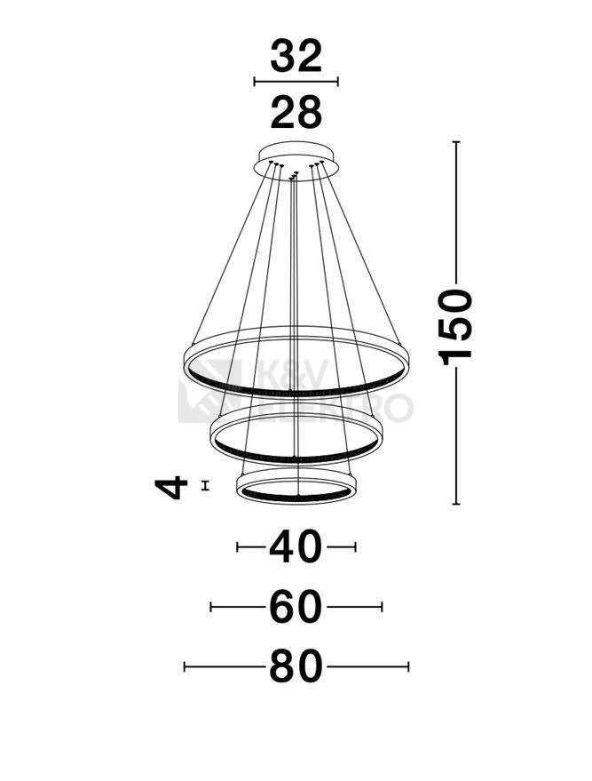 Obrázek produktu Závěsné LED svítidlo NOVA LUCE PRESTON 112W 3000K 9862853 stmívatelné Triac 5