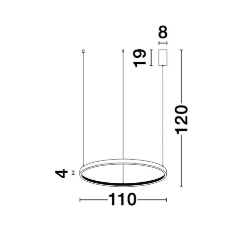 Závěsné LED svítidlo NOVA LUCE PRESTON 60W 3000K 9865110 (obrázek 6)
