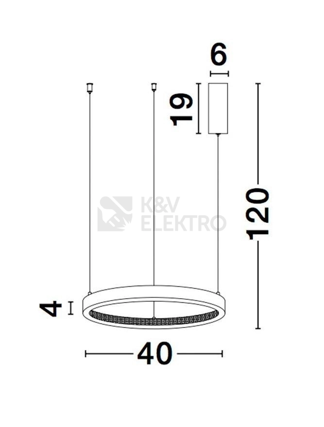Obrázek produktu Závěsné LED svítidlo NOVA LUCE PRESTON 30W 3000K 9865140 7
