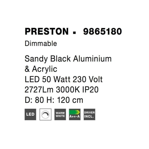 Závěsné LED svítidlo NOVA LUCE PRESTON 50W 3000K 9865180 (obrázek 6)