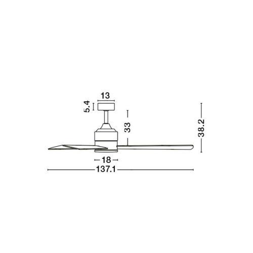 Stropní ventilátor NOVA LUCE AXEL 38W 9952345