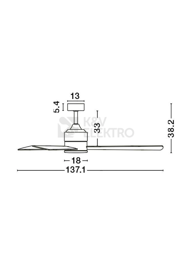 Obrázek produktu Stropní ventilátor NOVA LUCE AXEL 38W 9952350 7