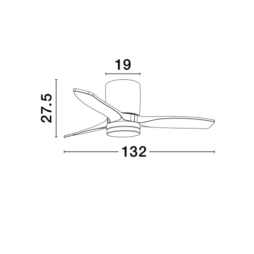 Stropní ventilátor s LED světlem NOVA LUCE ALOA 18W 3000/4000/6500K 9952374