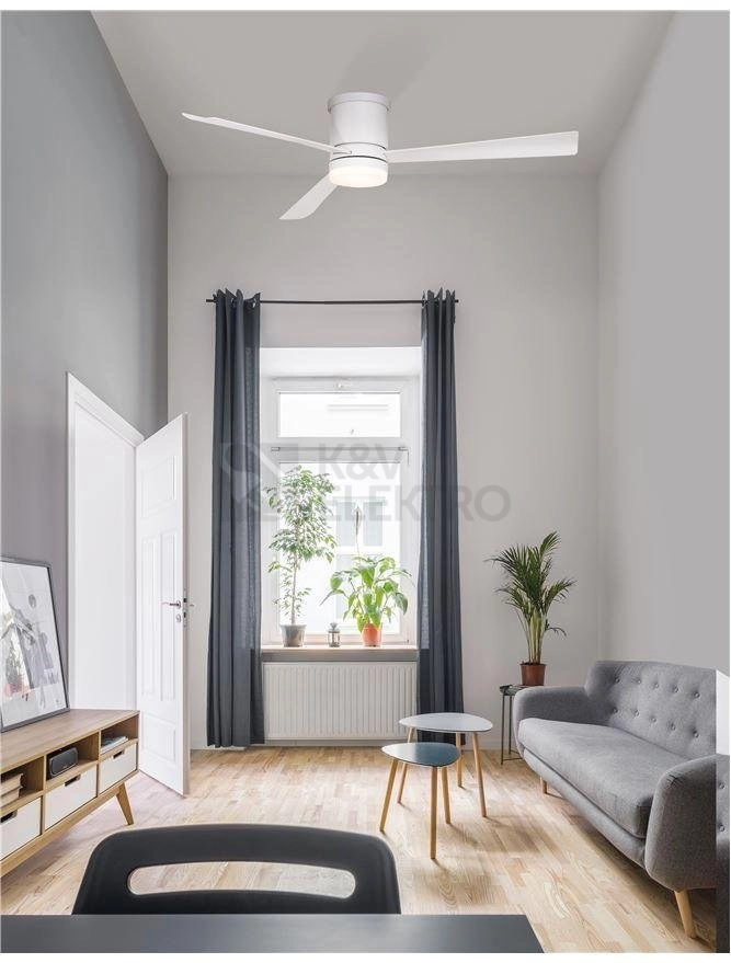 Obrázek produktu Stropní ventilátor s LED světlem NOVA LUCE SILKY 18W 3000K 9953015 1