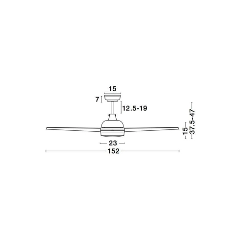 Stropní ventilátor s LED světlem NOVA LUCE FLOW 18W 3000K 9953198 (obrázek 5)
