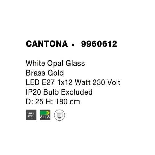 Závěsné svítidlo NOVA LUCE CANTONA G9 9960612 bez žárovky