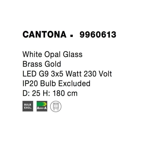 Závěsné svítidlo NOVA LUCE CANTONA G9 9960613 bez žárovky (obrázek 6)