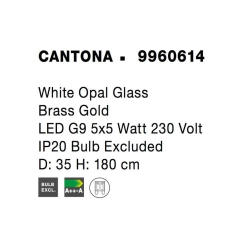 Závěsné svítidlo NOVA LUCE CANTONA G9 9960614 bez žárovky (obrázek 6)
