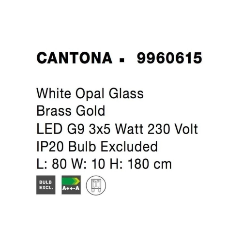Závěsné svítidlo NOVA LUCE CANTONA G9 9960615 bez žárovky (obrázek 5)