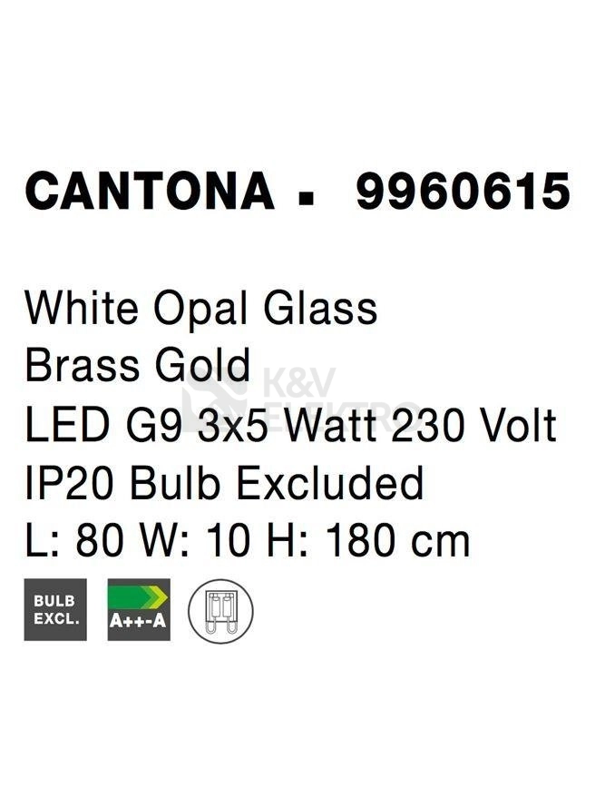 Obrázek produktu Závěsné svítidlo NOVA LUCE CANTONA G9 9960615 bez žárovky 4