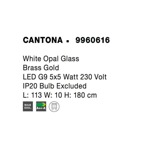 Závěsné svítidlo NOVA LUCE CANTONA G9 9960616 bez žárovky (obrázek 8)