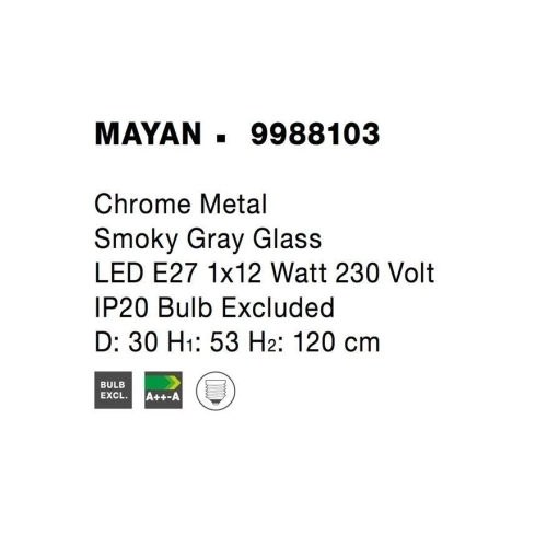 Závěsné svítidlo NOVA LUCE MAYAN E27 9988103 bez žárovky (obrázek 6)