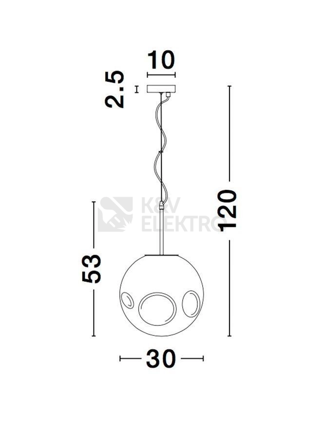 Obrázek produktu Závěsné svítidlo NOVA LUCE MAYAN E27 9988104 bez žárovky 3