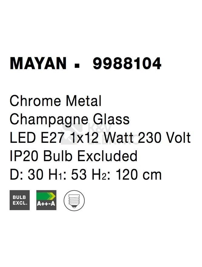 Obrázek produktu Závěsné svítidlo NOVA LUCE MAYAN E27 9988104 bez žárovky 4