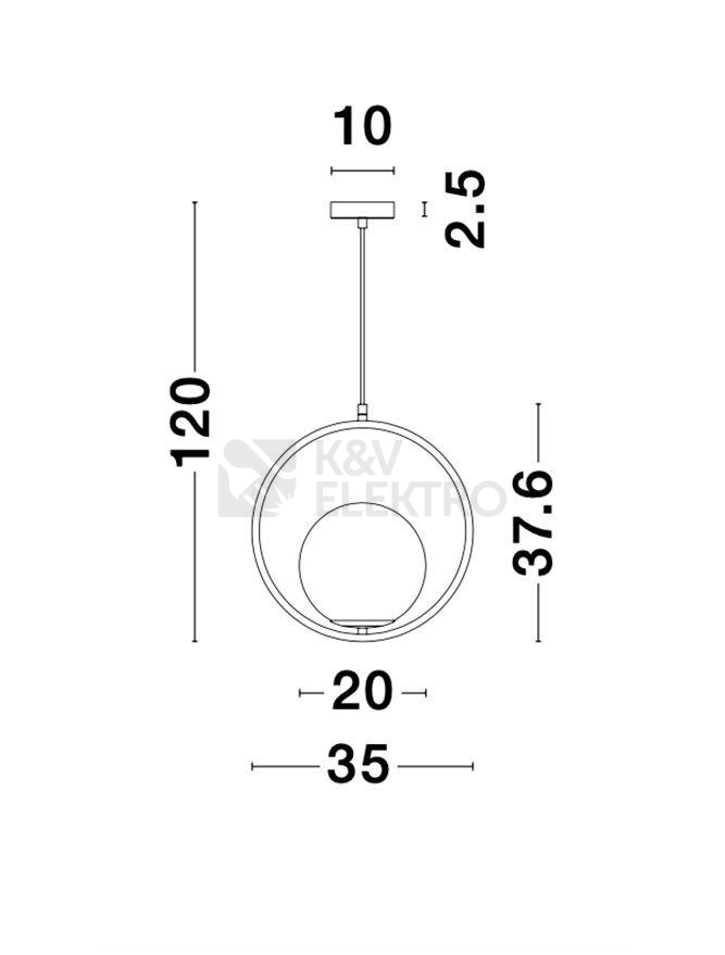 Obrázek produktu Závěsné svítidlo NOVA LUCE OBITAR Ε27 9988169 bez žárovky 3