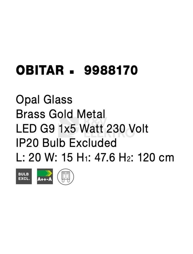 Obrázek produktu Závěsné svítidlo NOVA LUCE OBITAR G9 9988170 bez žárovky 4