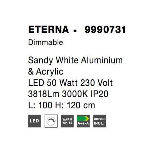 Závěsné LED svítidlo NOVA LUCE ETERNA 50W 3000K 9990731 stmívatelné Triac (obrázek 7)