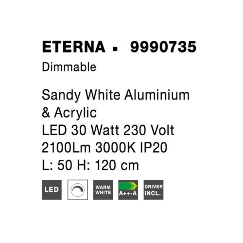 Závěsné LED svítidlo NOVA LUCE ETERNA 30W 3000K 9990735 stmívatelné Triac (obrázek 6)