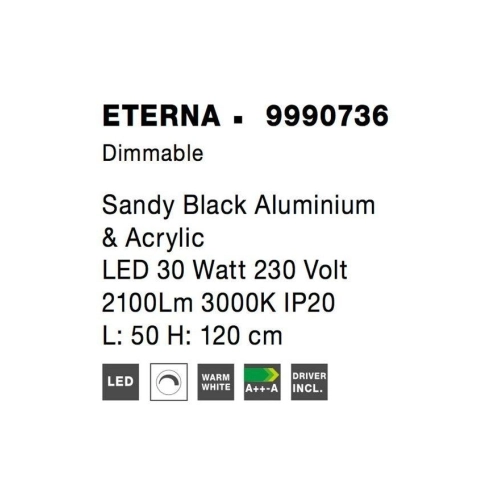 Závěsné LED svítidlo NOVA LUCE ETERNA 30W 3000K 9990736 stmívatelné Triac (obrázek 9)