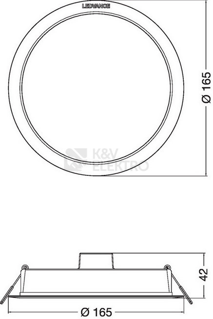 Obrázek produktu LED podhledové svítidlo LEDVANCE Downlight 165mm 13W 3000K teplá bílá IP44 nové 1