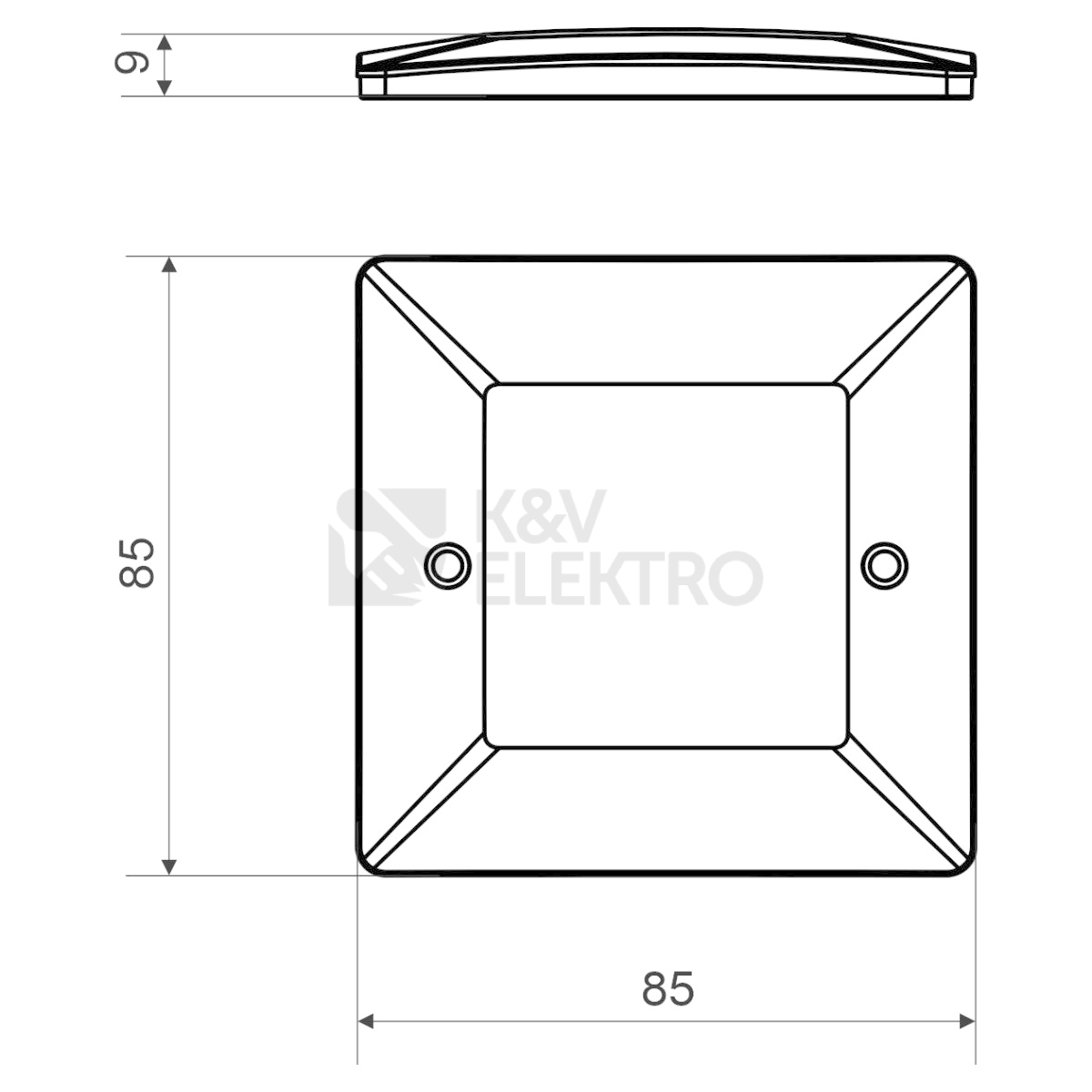 Obrázek produktu Víčko pro lištovou krabici KOPOS LK 85X28 ZNI HF bílá VLK 85/ZNI HF HB 1