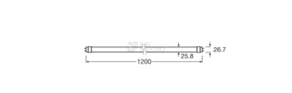 Obrázek produktu LED trubice zářivka LEDVANCE LED TUBE Ultra Output Value T8 EM 120cm 20W (36W) 3000K 2