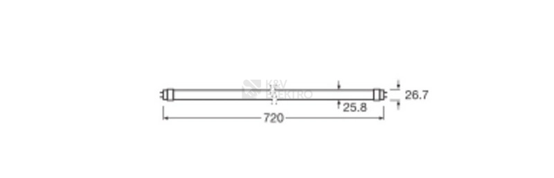 Obrázek produktu LED trubice zářivka LEDVANCE SubstiTUBE T8 EM/230V 72cm 7W (16W) 6500K 2