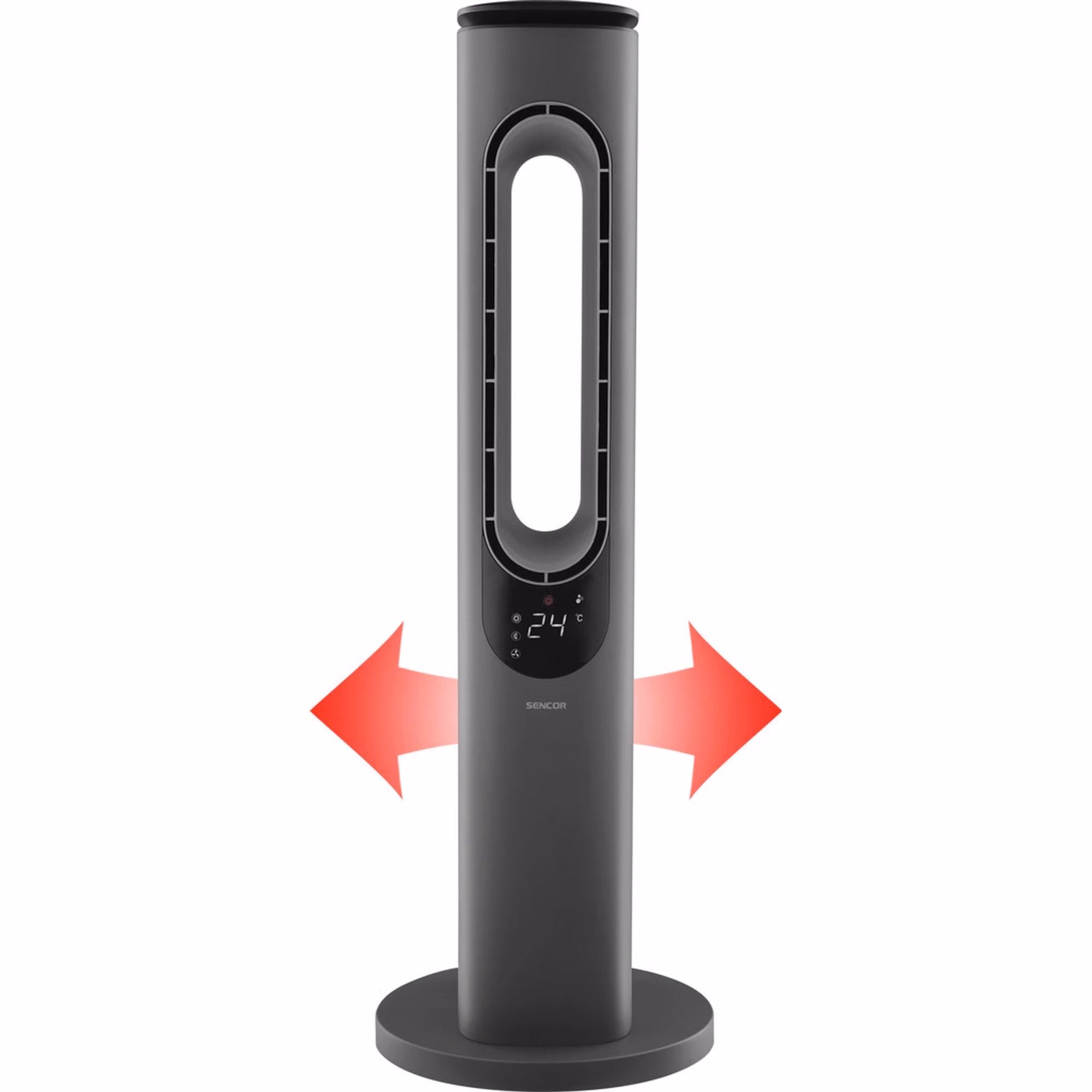 Sloupový teplovzdušný ventilátor s oscilací a časovačem SENCOR SFH 3704SL 1200/2000W