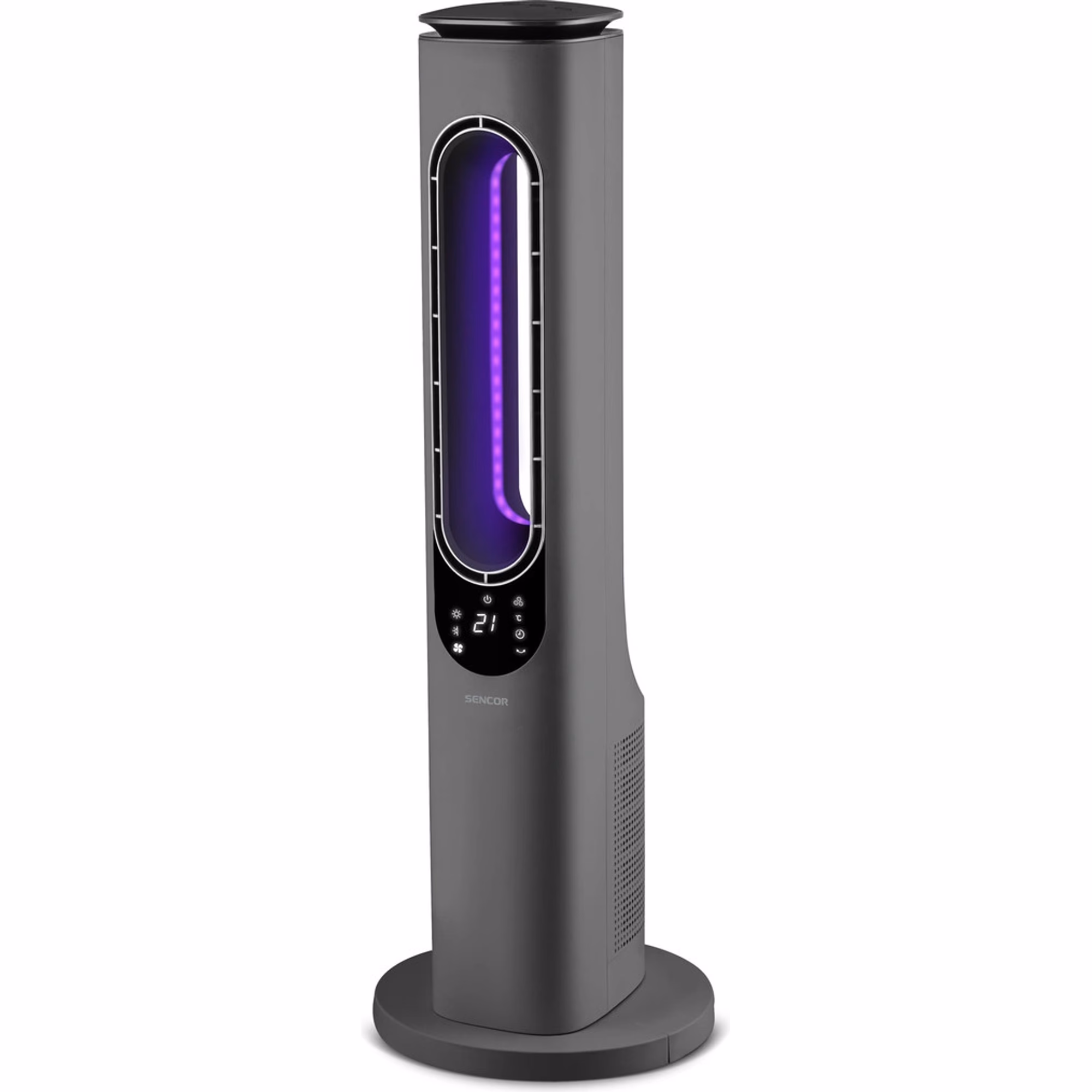 Obrázek produktu Sloupový teplovzdušný ventilátor s oscilací a časovačem SENCOR SFH 3704SL 1200/2000W 1