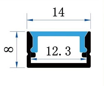 Sada černého hliníkového profilu s černým difuzorem KM35-C-MK-P 2m (obrázek 4)
