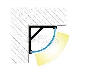 Obrázek produktu Sada hliníkového profilu s matným difuzorem KM55-S-MK-P 2m 5