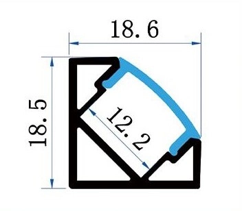 Sada hliníkového profilu s matným difuzorem KM58-S-MK-P 1m (obrázek 3)