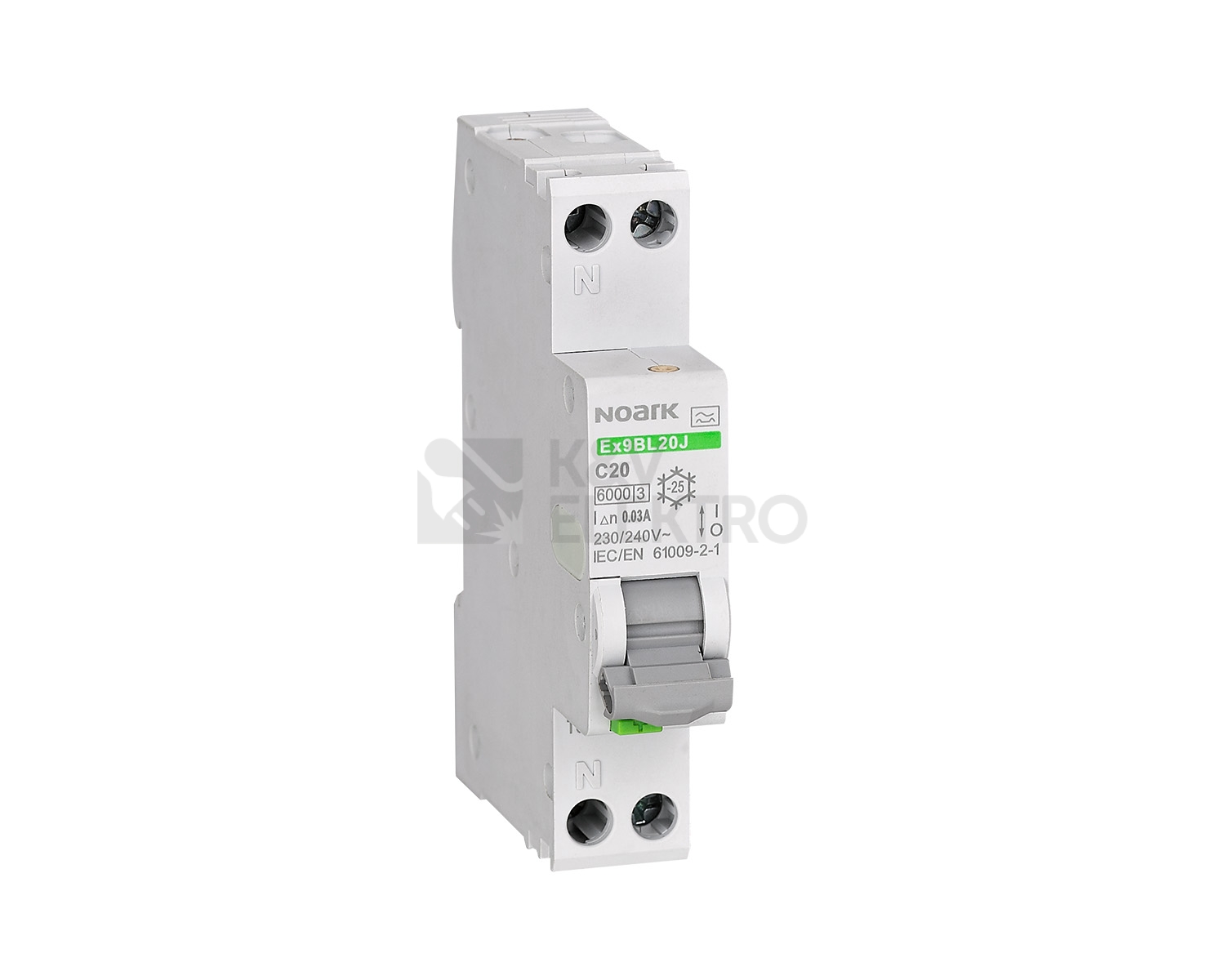Obrázek produktu Proudový chránič s jističem NOARK Ex9BL20J 1P+N C16 30mA A 117478 0