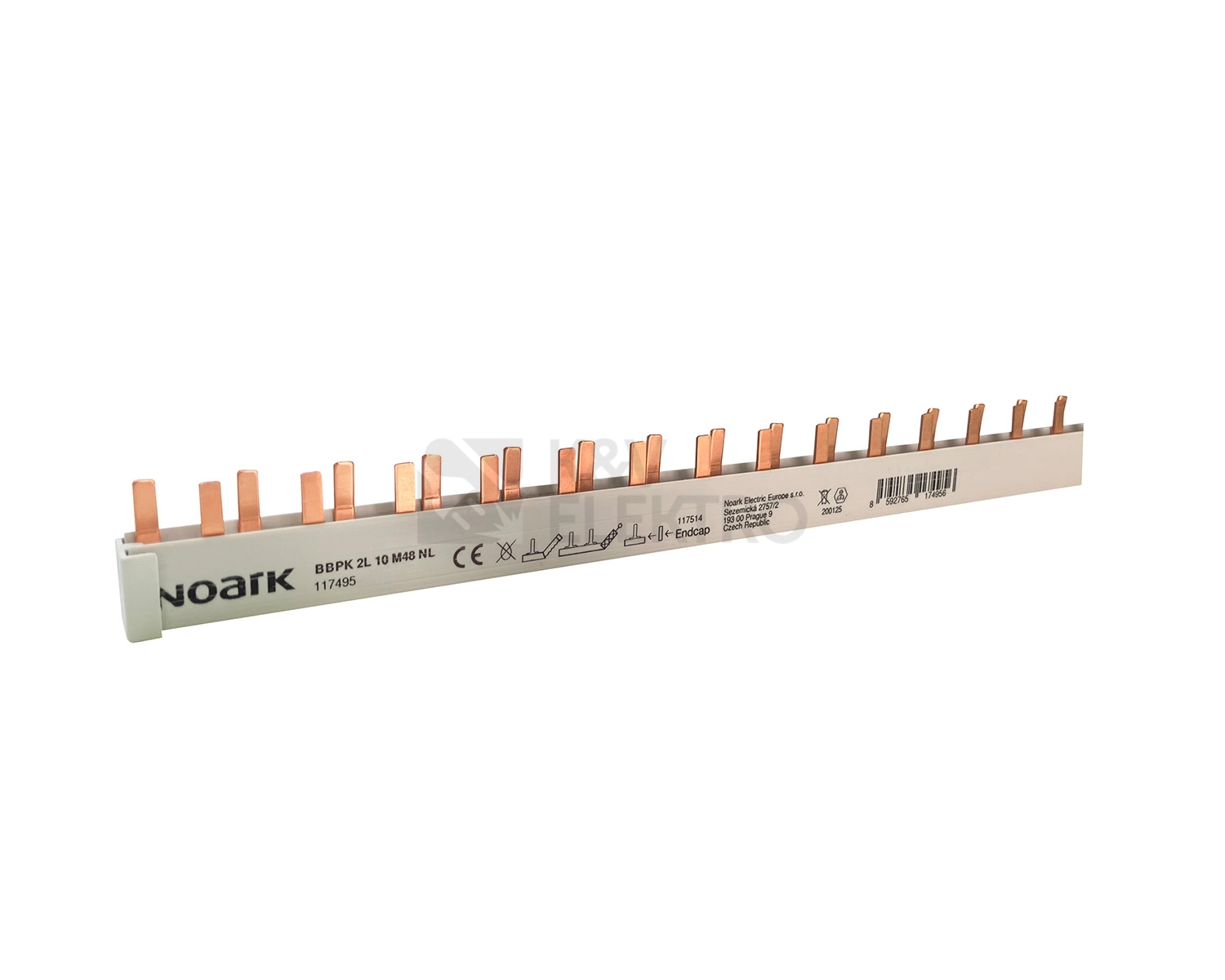 Obrázek produktu Propojovací lišta 2F 10mm2 NOARK BBPK 2L 10 M48 NL 8,9mm 117495 0