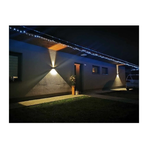 Venkovní nástěnné LED svítidlo MANTRA DAVOS tmavě šedá 3000K IP54 2x6W