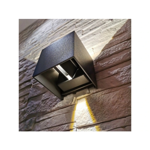 Venkovní nástěnné LED svítidlo MANTRA DAVOS tmavě šedá 3000K IP54 2x6W