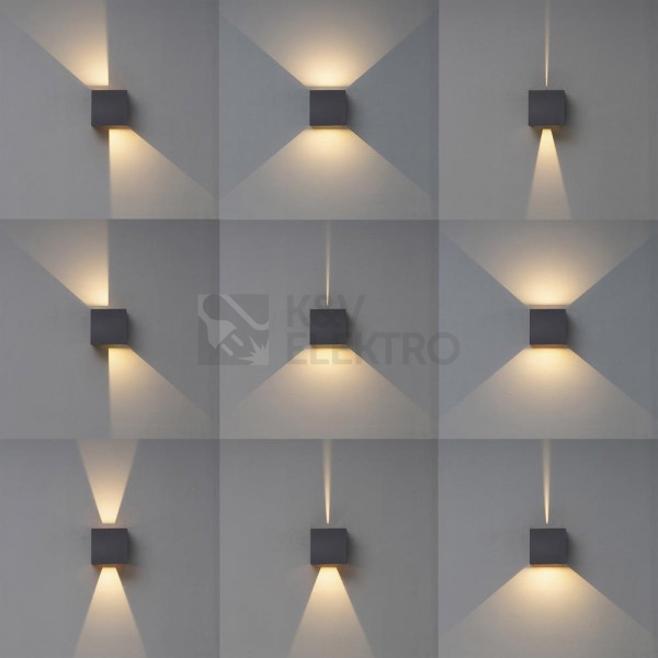 Obrázek produktu Venkovní nástěnné LED svítidlo MANTRA DAVOS tmavě šedá 3000K IP54 2x6W 3