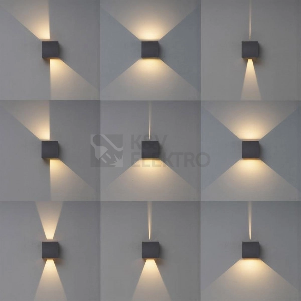 Obrázek produktu Venkovní nástěnné LED svítidlo MANTRA DAVOS tmavě šedá 3000K IP54 2x6W 3