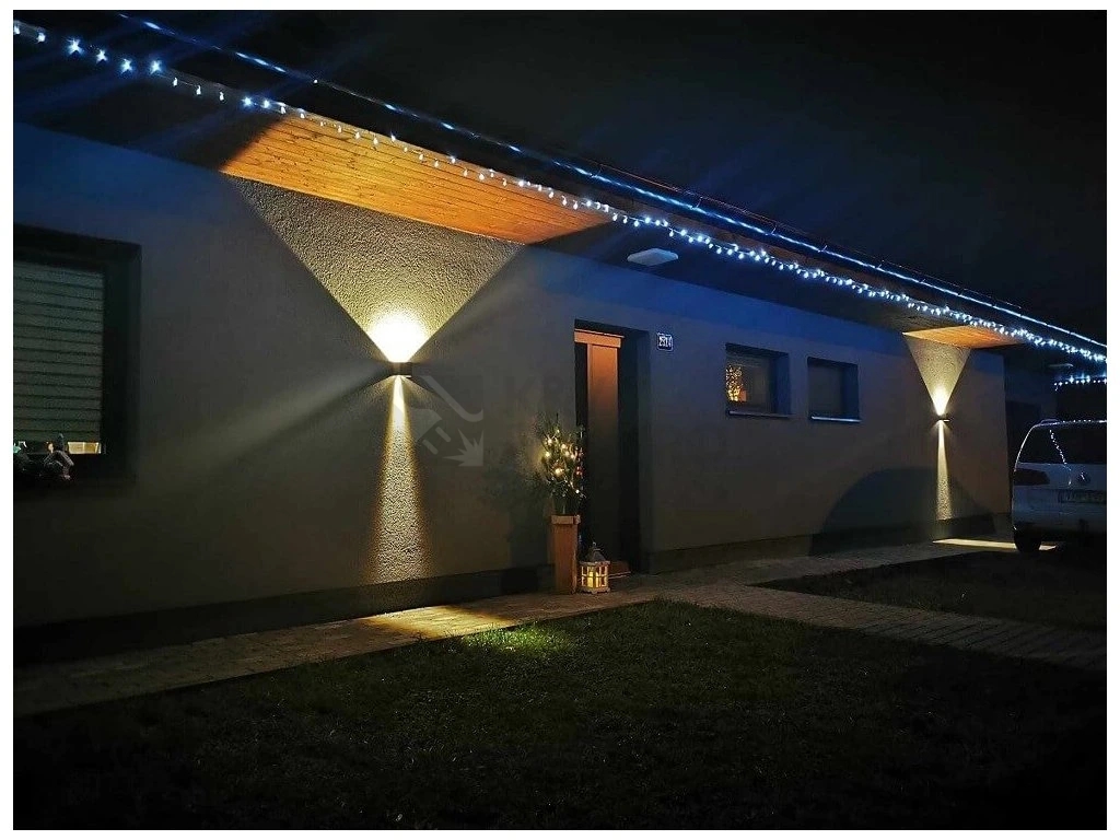 Obrázek produktu Venkovní nástěnné LED svítidlo MANTRA DAVOS tmavě šedá 3000K IP54 2x6W 7