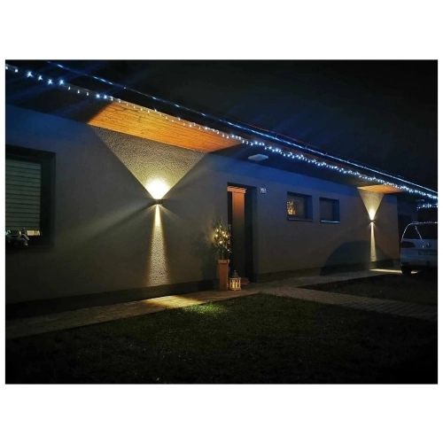 Venkovní nástěnné LED svítidlo MANTRA DAVOS černá 3000K IP54 2x6W (obrázek 5)
