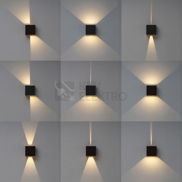 Obrázek produktu Venkovní nástěnné LED svítidlo MANTRA DAVOS černá 3000K IP54 2x6W 3
