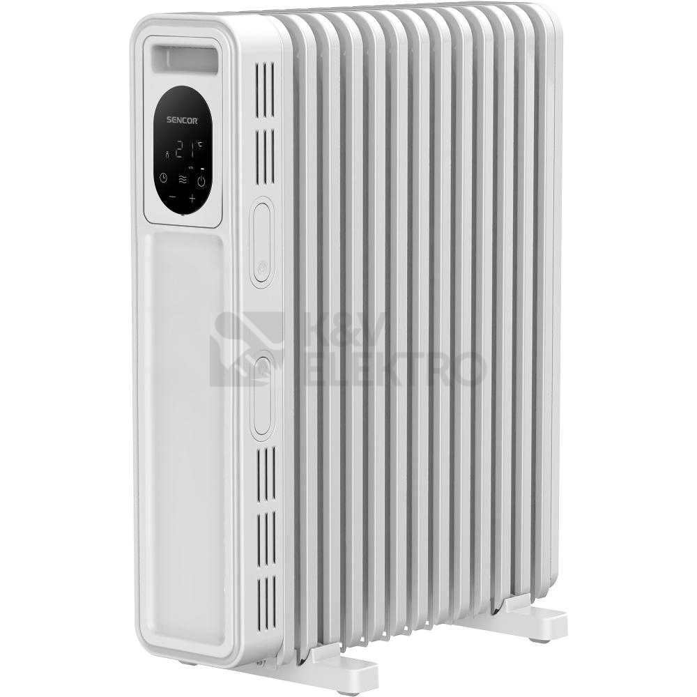 Obrázek produktu Olejový radiátor s časovačem SENCOR SOH 6213WH bílý 1000/2500/ECO 0